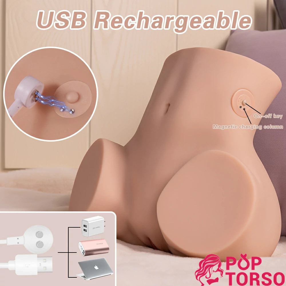 Xise Sydni mông to 7.4kg torso hút rung 3D thực tế