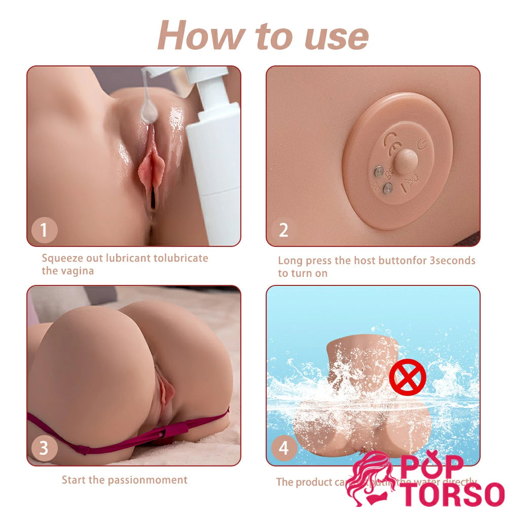 Xise Sydni mông to 7.4kg torso hút rung 3D thực tế