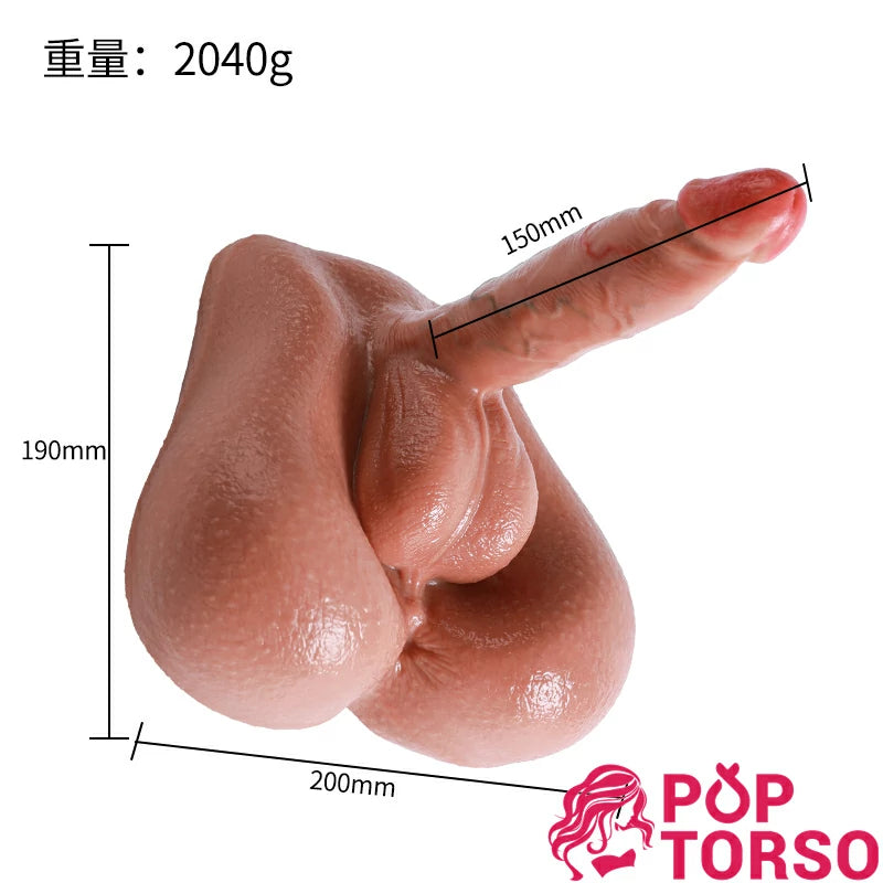 Torso Cơ Bắp AiYuan Bob Dildo 6" Siêu Thực Tế