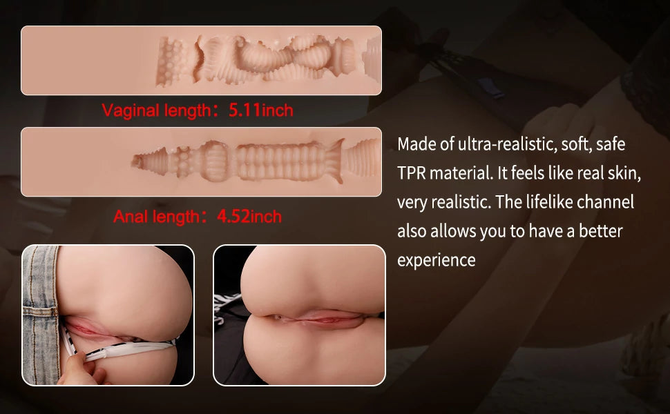 Xise Torso Mông 6kg Hút Rung Pocket Pussy Thực