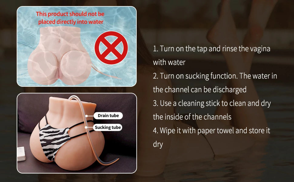 Xise Torso Mông 6kg Hút Rung Pocket Pussy Thực