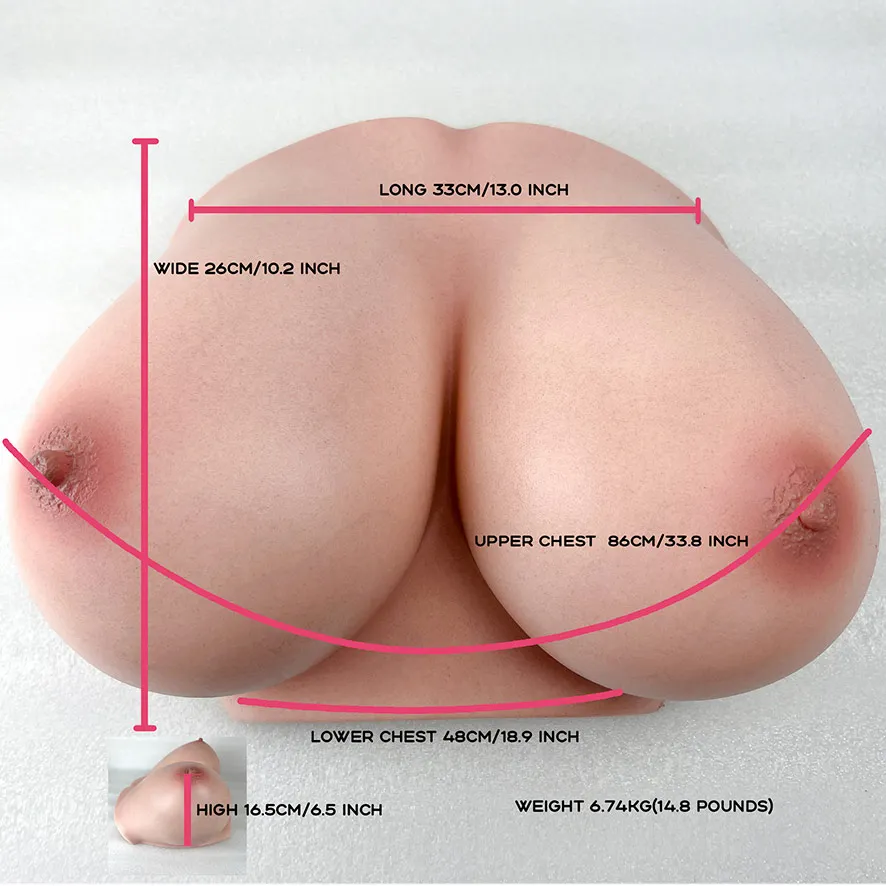 Climax Si-B-86 Torso Silicone Ngực Thực Tế 6.7kg