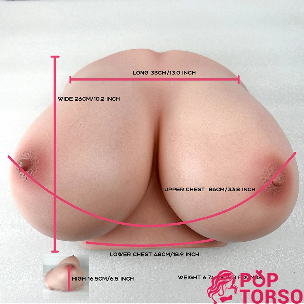 Climax Si-B-86 Torso Silicone Ngực Thực Tế 6.7kg
