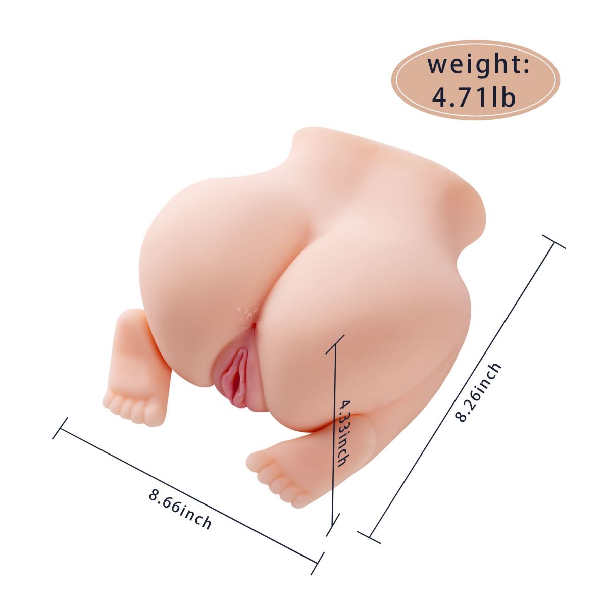 Torso Búp Bê 3D Mini Thực Tế 2.1kg Siêu Mềm