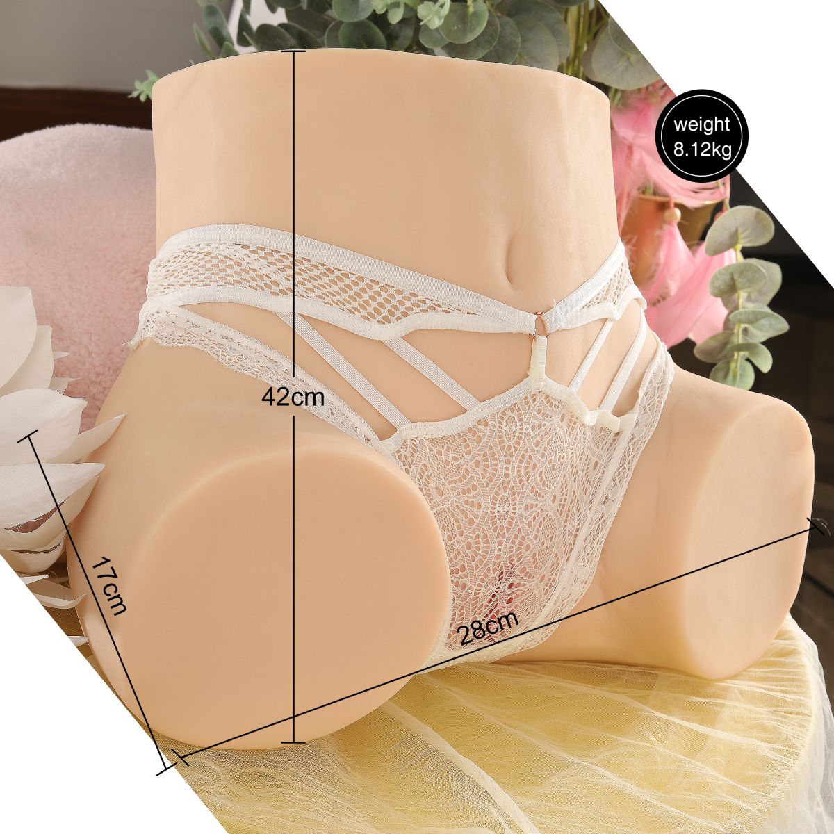 Torso TPE 8.1kg Mông To Nam Nữ Chân Thực Gợi