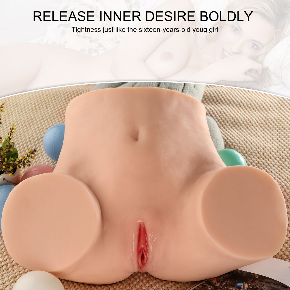 Torso TPE 8.1kg Mông To Nam Nữ Chân Thực Gợi