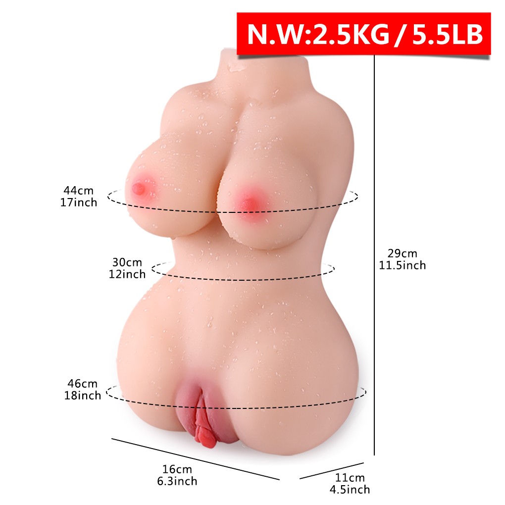 2.5KG Half Body Sex Doll Ngực Mông Siêu Thật Nặng Tay