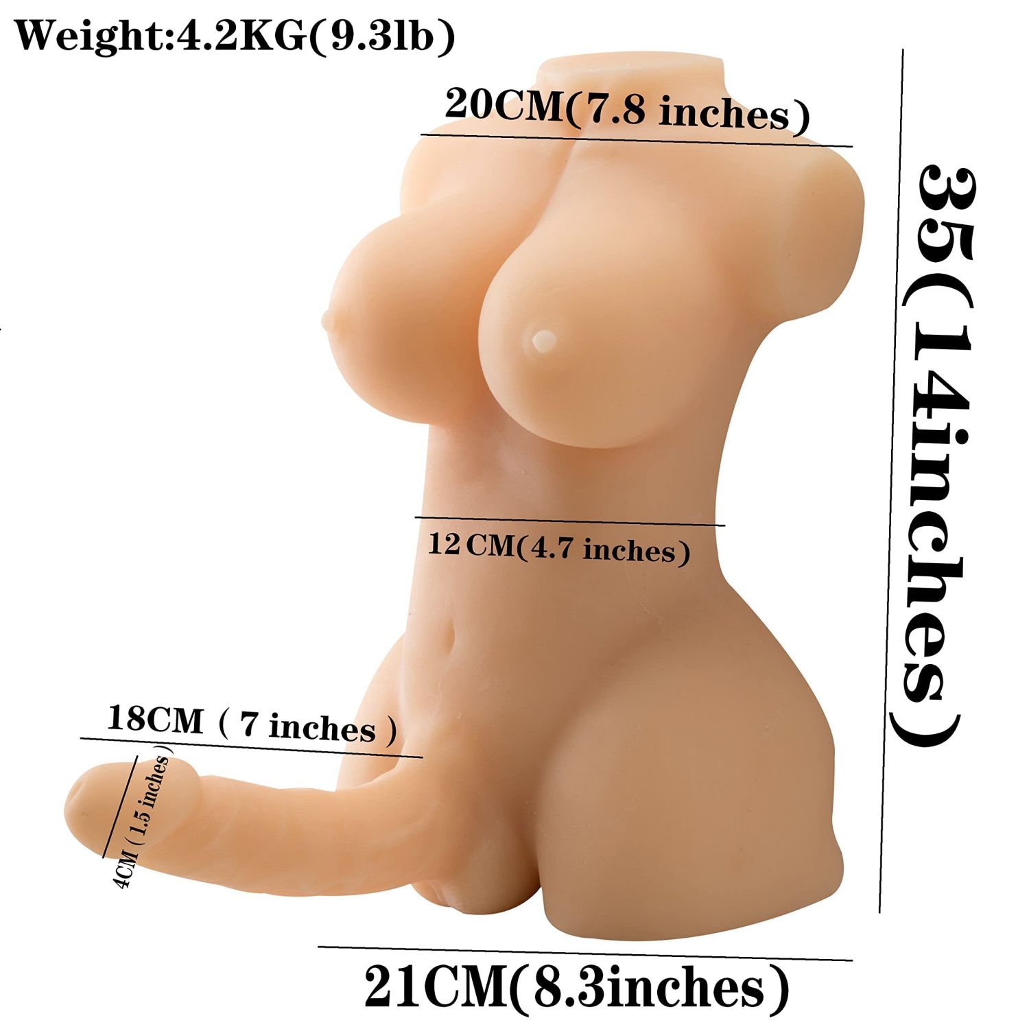Shemale Torso 4.2kg Ngực Khổng Lồ Cặc To Khoái Lạc Đôi