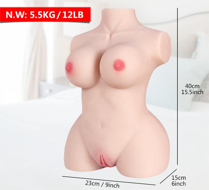 Torso búp bê tình dục 5kg ngực âm đạo hậu môn thực tế