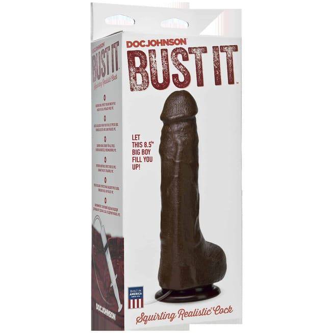 Doc Johnson Bust It Squirting 23.4cm Chocolate Phun Nóng