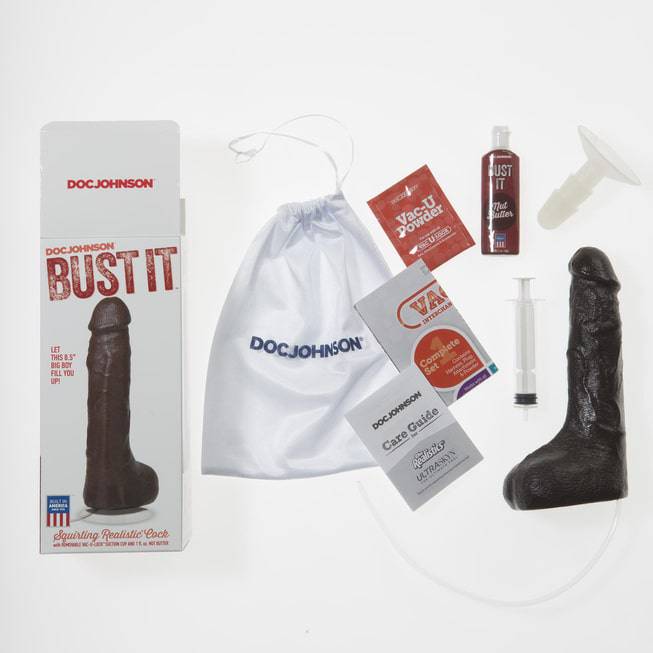 Doc Johnson Bust It Squirting 23.4cm Chocolate Phun Nóng