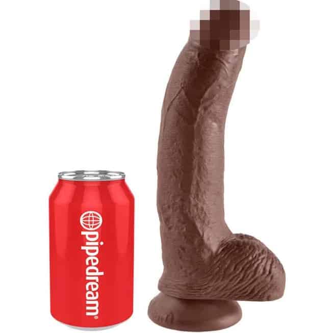 King Cock Dildo Nâu 25cm Lớn Bự PVC