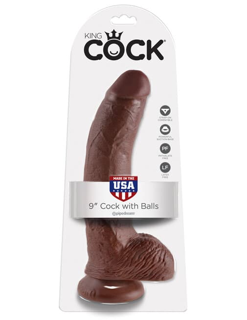 King Cock Dildo Nâu 25cm Lớn Bự PVC