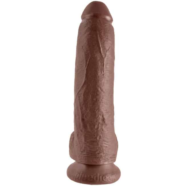 King Cock Dildo Nâu 25cm Lớn Bự PVC