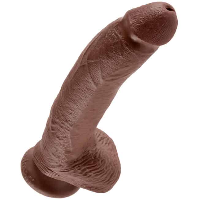 King Cock Dildo Nâu 25cm Lớn Bự PVC