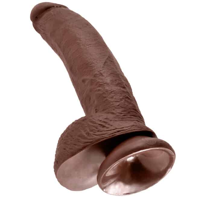 King Cock Dildo Nâu 25cm Lớn Bự PVC