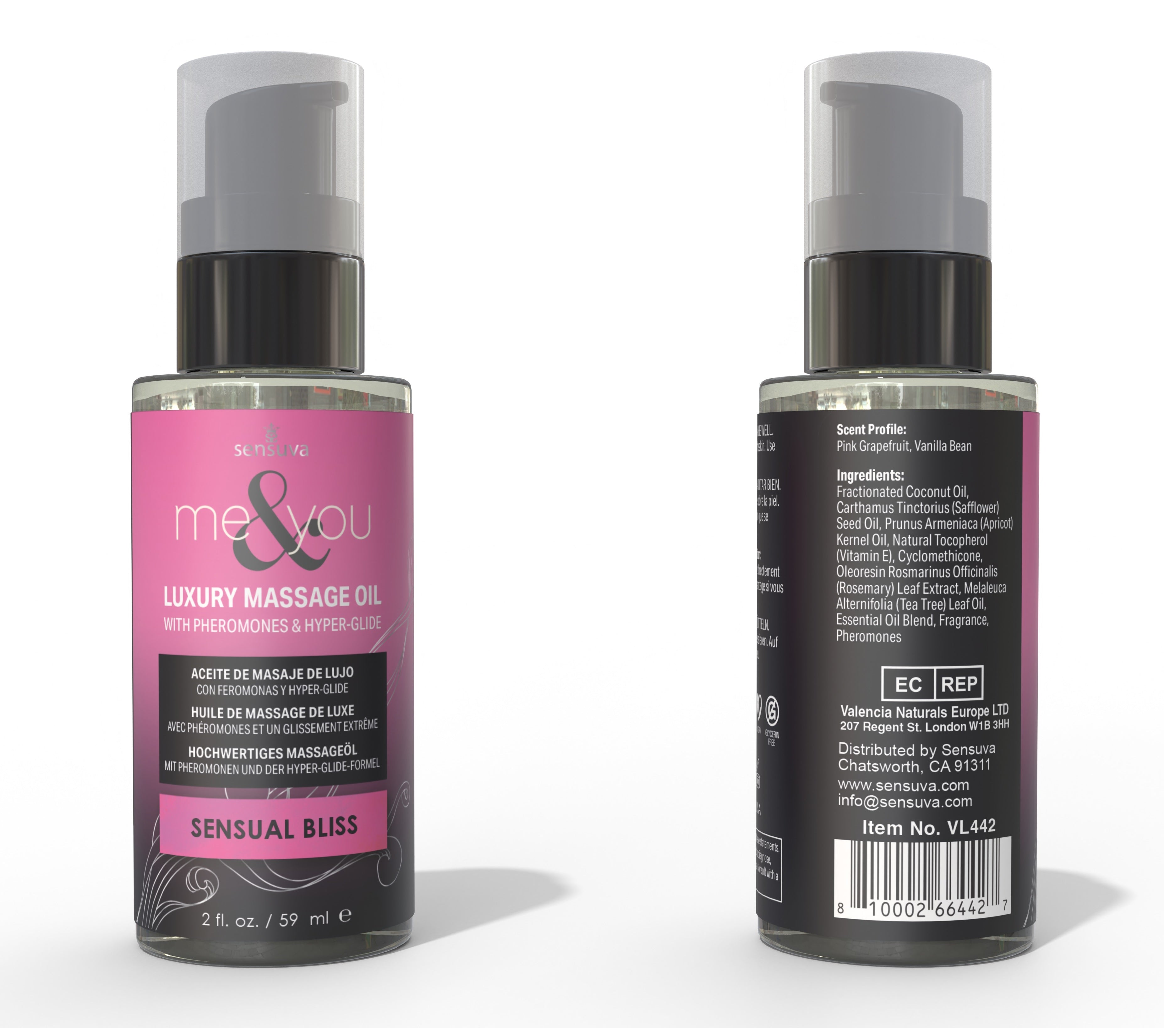 Sensuva Massage Oil 2oz Bliss - Dầu Xoa Bóp Gợi Cảm Pheromone 