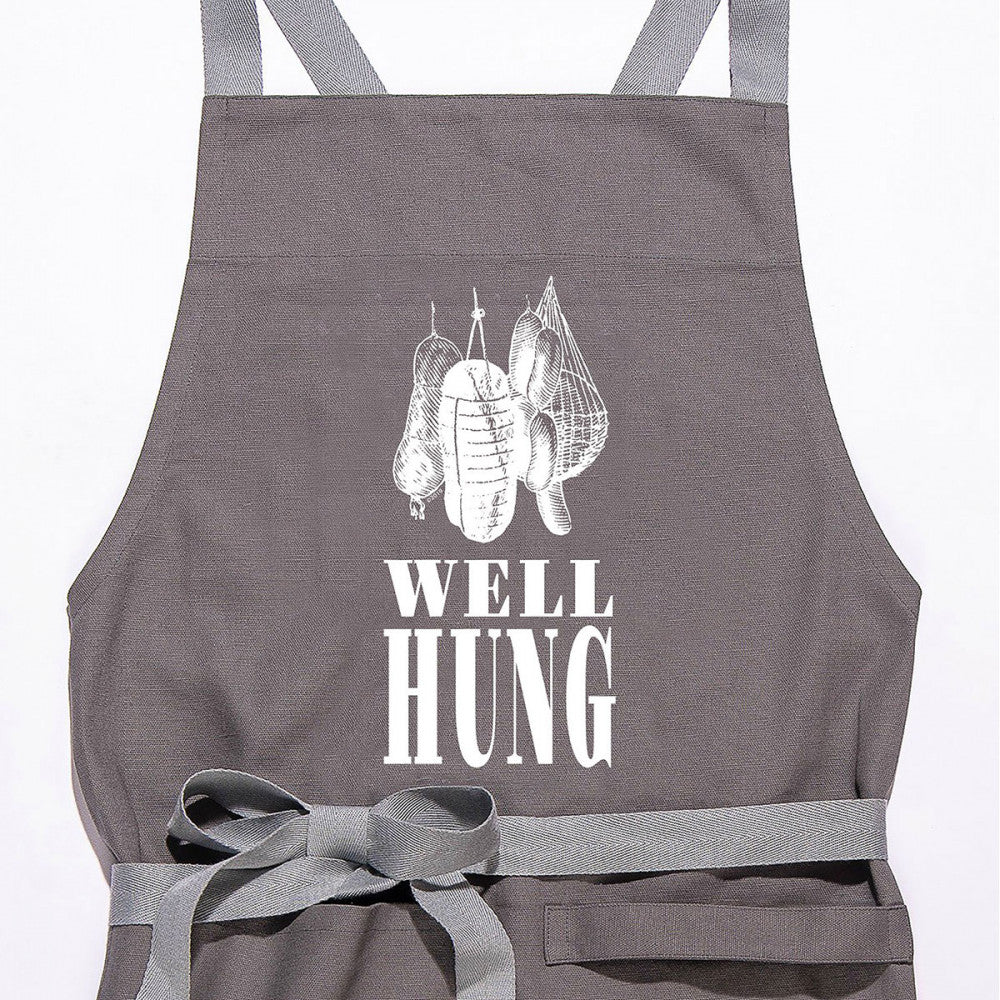 Well-Hung Apron Tiệc Nướng Thịt Treo Hài Hước 