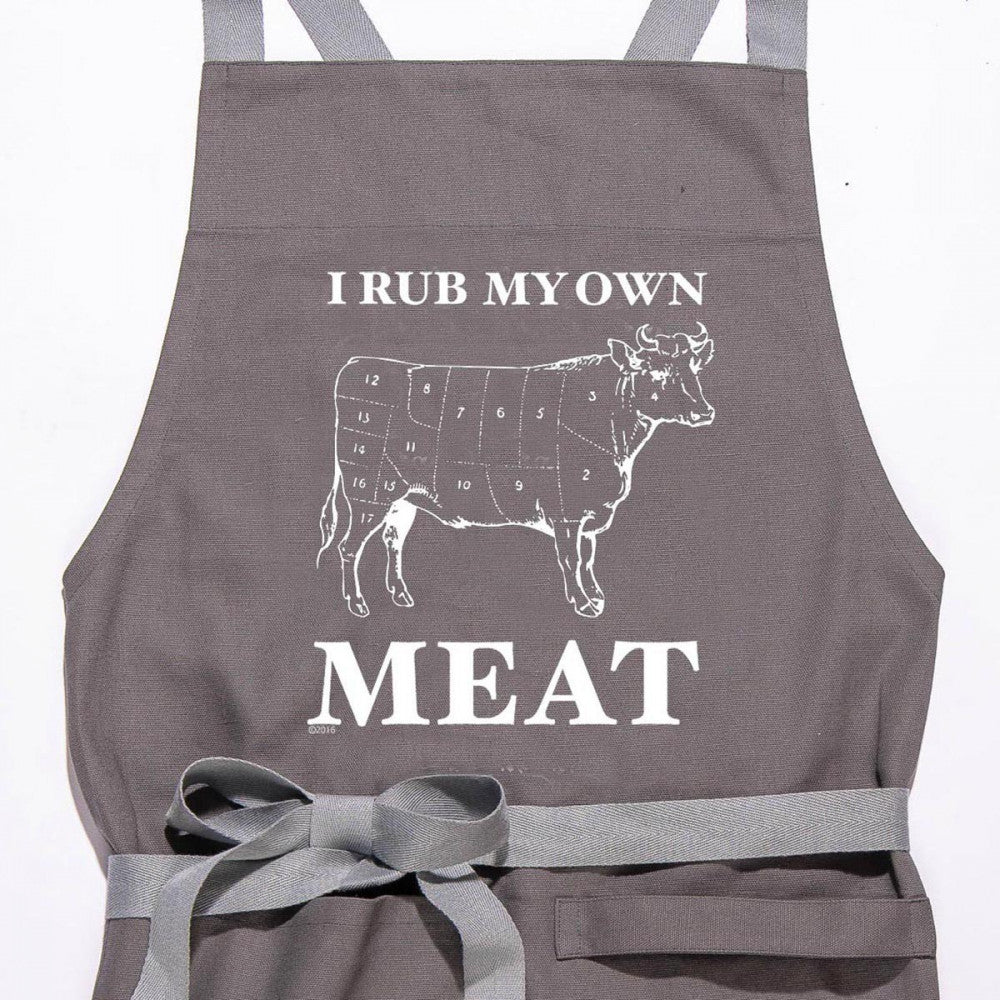 Apron I Rub My Own Meat Khăn Quàng BBQ Hài Hước Nướng Thịt 