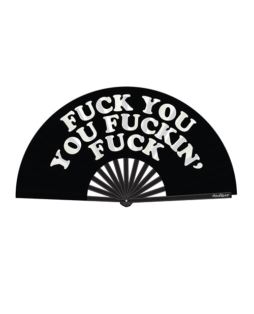 Wood Rocket Fuck You Fan Quạt Gấp In Hài Hước Lớn 