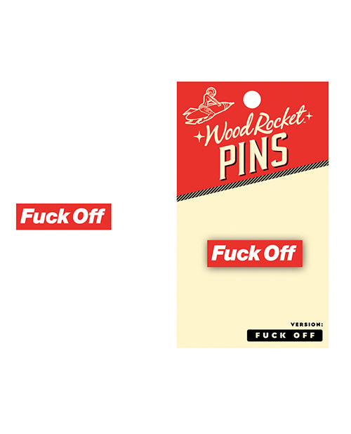 Wood Rocket Fuck Off Pin Xanh Đỏ Thách Thức Cá Tính 