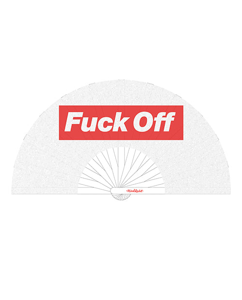 Wood Rocket Fuck Off Quạt Gấp Tre Sátin 