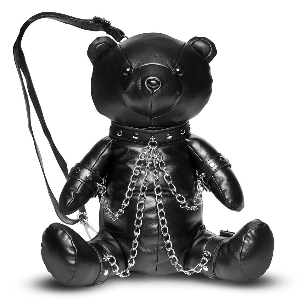 Master Series BDSM Bear Backpack Đen Phong Cách Nô Lệ