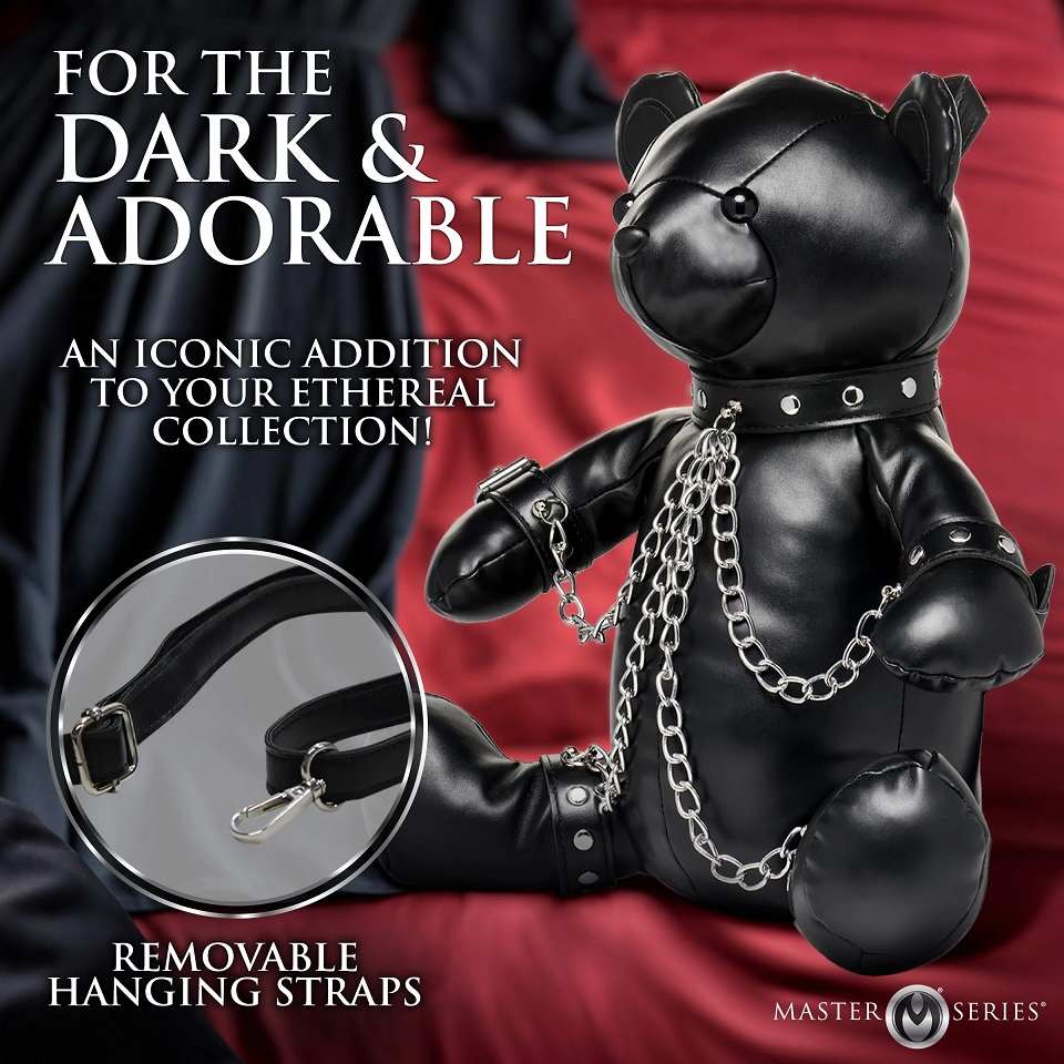 Master Series BDSM Bear Backpack Đen Phong Cách Nô Lệ