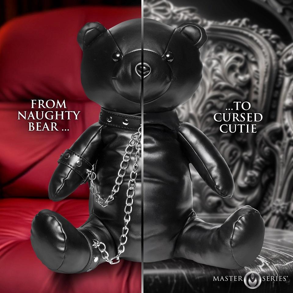 Master Series BDSM Bear Backpack Đen Phong Cách Nô Lệ