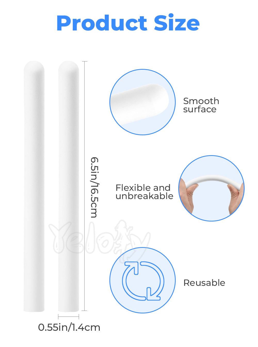 Yeloly 2Pcs Que Khô Doll Vệ Sinh Nhanh Sạch Sướng