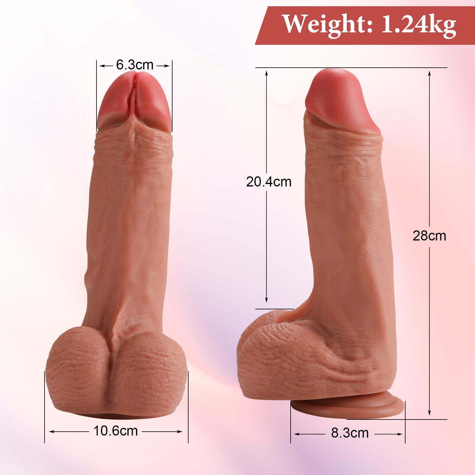 Dildo Yunman 20cm Á Đông Mỏng Mịn Bám Chân Không