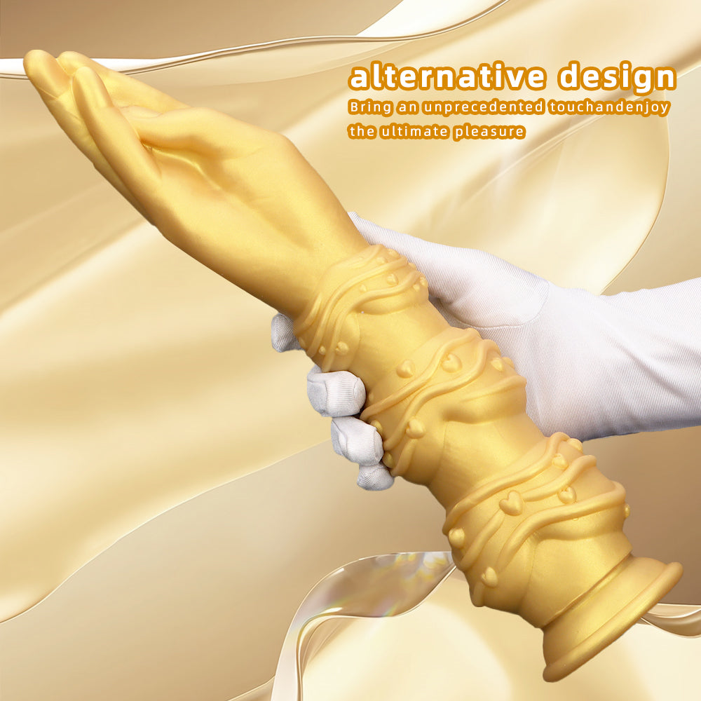 Fist Dildo 13Inch Tay Vàng Silicone Khổng Lồ Sâu Thực Tế