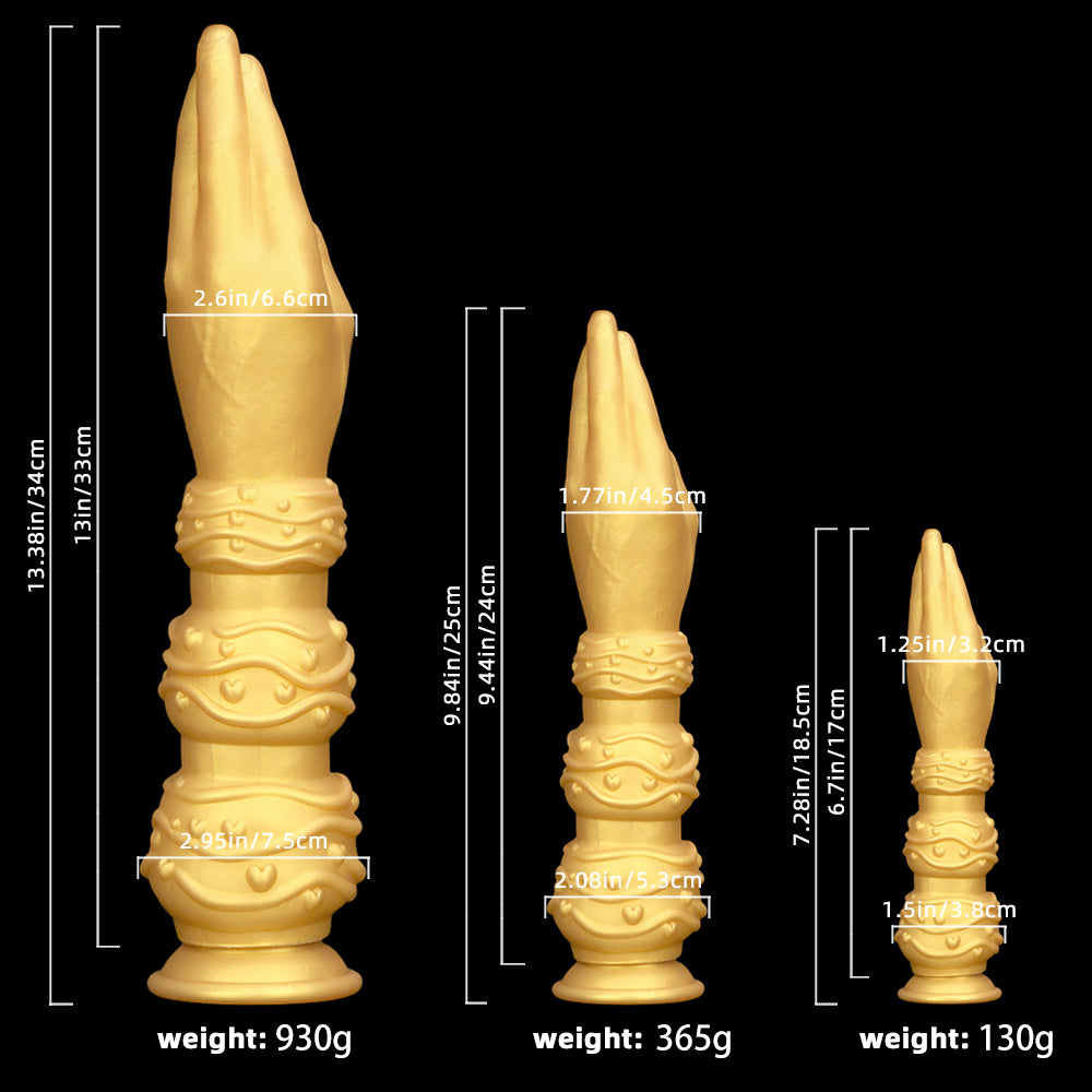 Fist Dildo 13Inch Tay Vàng Silicone Khổng Lồ Sâu Thực Tế