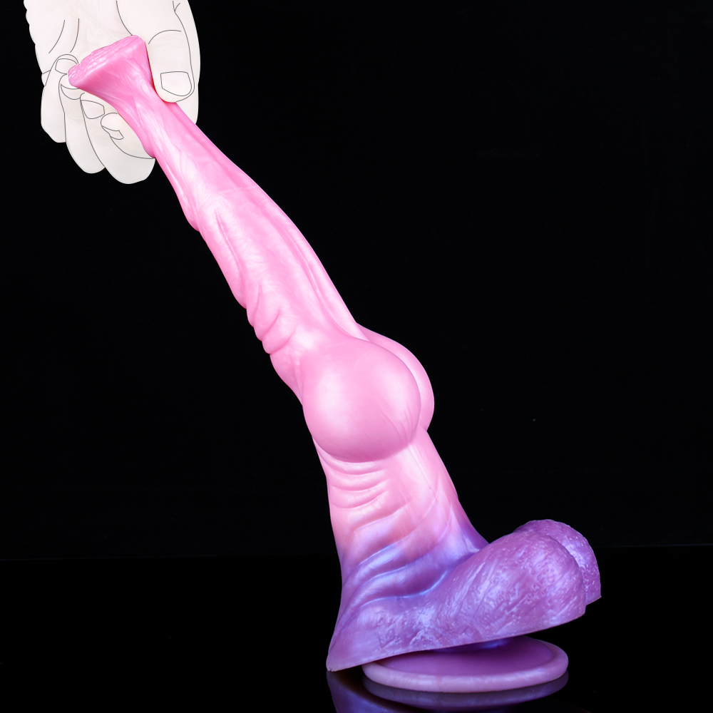 Dildo Ngựa Alien 28cm Hồng, Fantasy Khổng Lồ Siêu Kích Thích