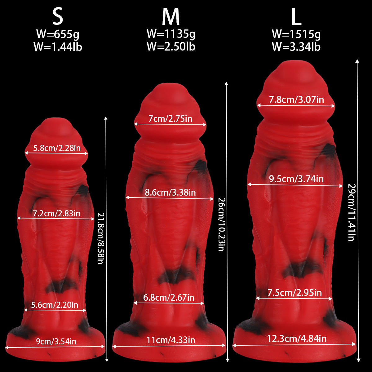 Quái Vật Dildo 3 Inch Siêu To Khủng Thỏa Mãn Mãnh Liệt Extra Large