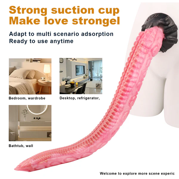 Tentacle Dildo Hồng Khổng Lồ 25 Inch, Siêu Dài Đam Mê!