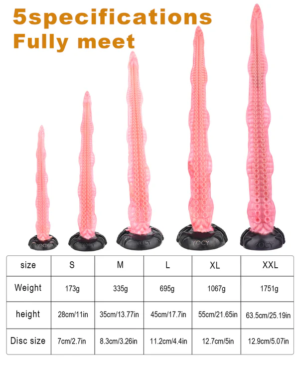 Tentacle Dildo Hồng Khổng Lồ 25 Inch, Siêu Dài Đam Mê!