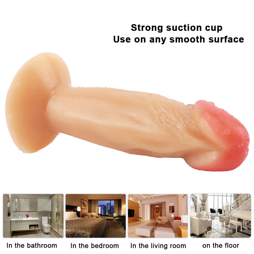 Dildo PVC Thô Ngắn 10cm Thịt Trong Gắt Gỏng Chân Thực Mãnh Liệt