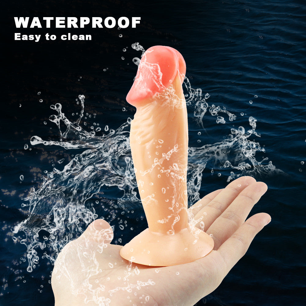 Dildo PVC Thô Ngắn 10cm Thịt Trong Gắt Gỏng Chân Thực Mãnh Liệt