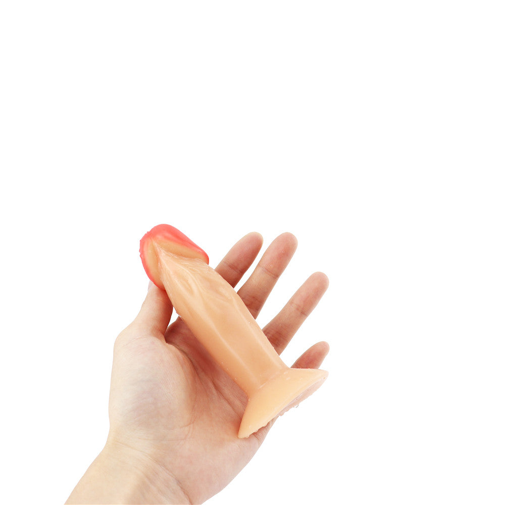 Dildo PVC Thô Ngắn 10cm Thịt Trong Gắt Gỏng Chân Thực Mãnh Liệt