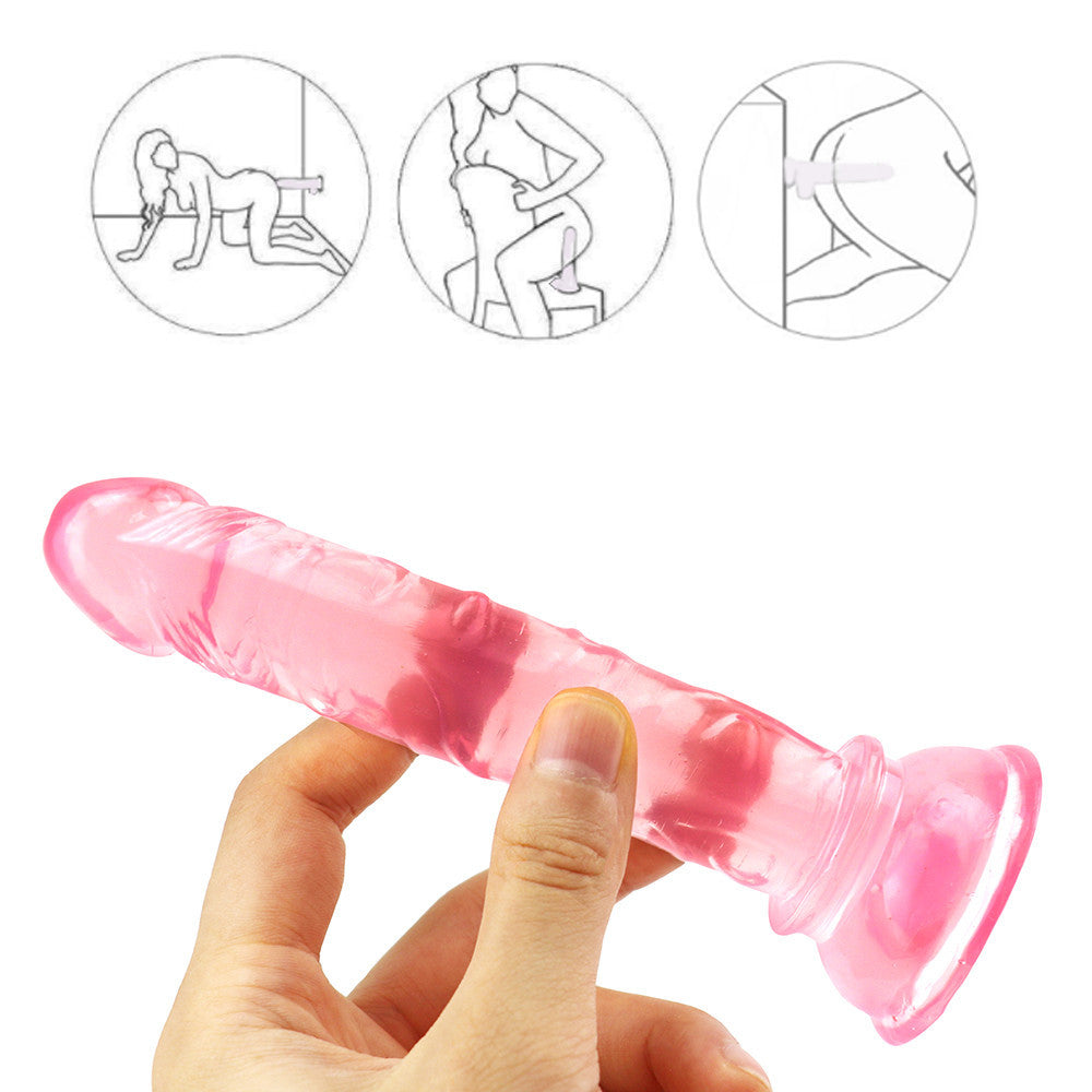 Dildo Trong Suốt Jelly Hồng 14cm Nhỏ Nhẹ Dễ Dùng Hạnh Phúc