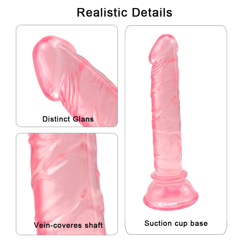 Dildo Trong Suốt Jelly Hồng 14cm Nhỏ Nhẹ Dễ Dùng Hạnh Phúc