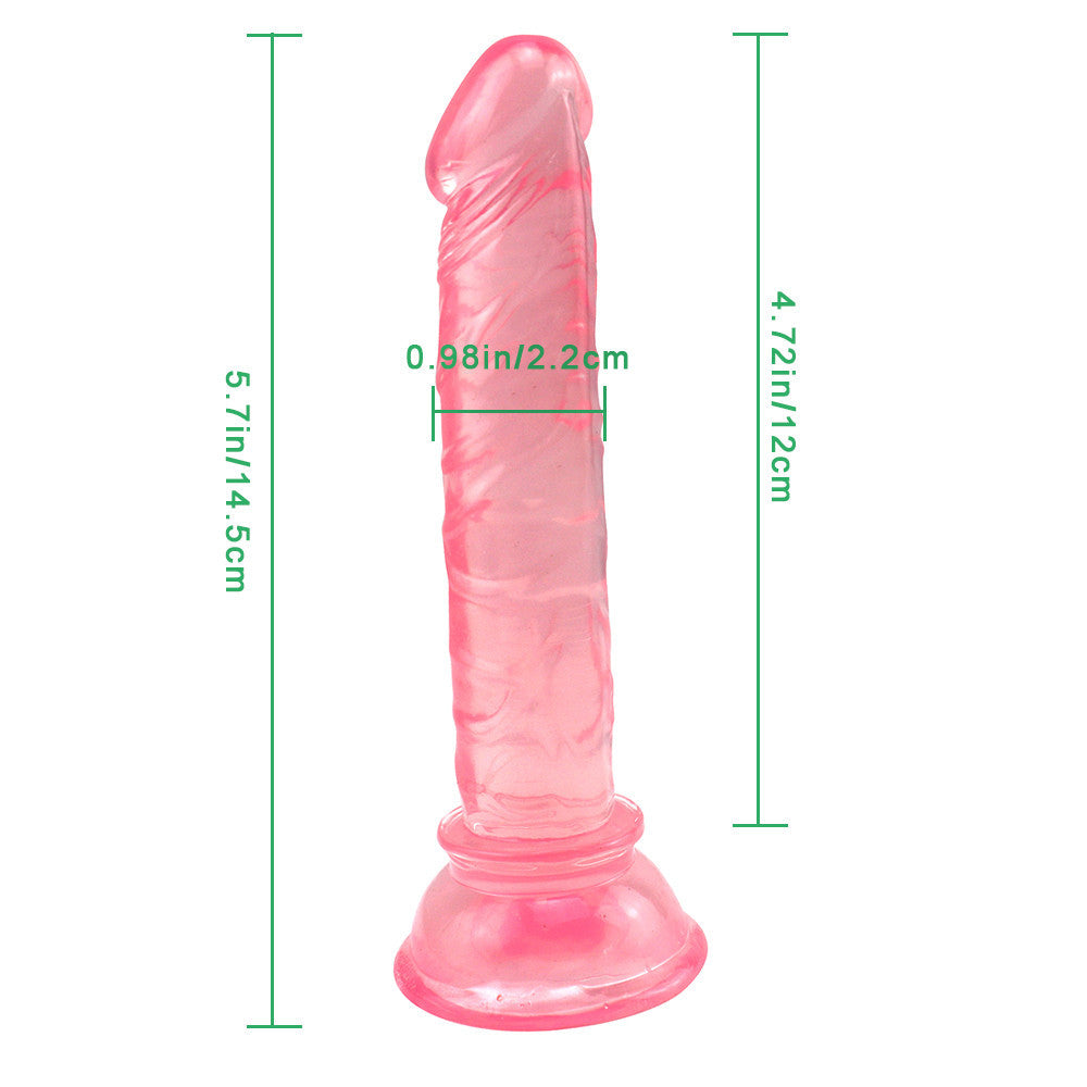 Dildo Trong Suốt Jelly Hồng 14cm Nhỏ Nhẹ Dễ Dùng Hạnh Phúc