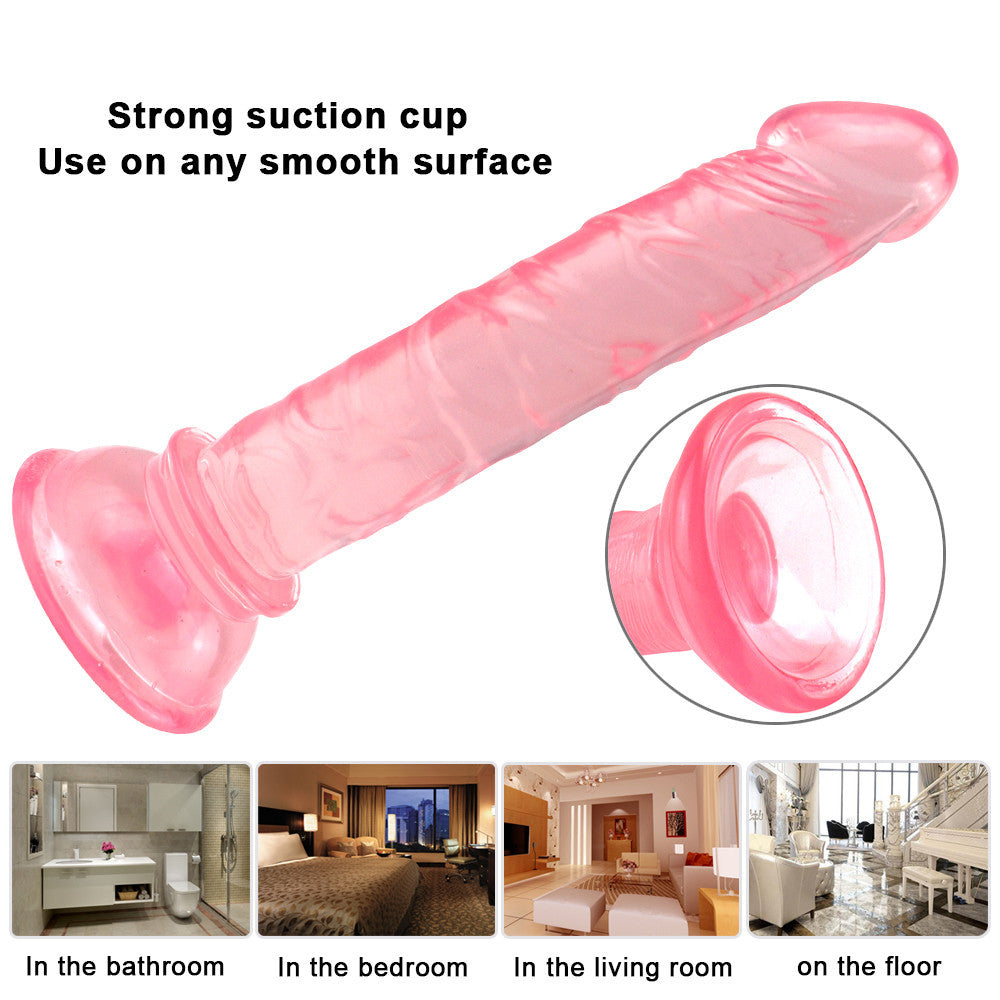 Dildo Trong Suốt Jelly Hồng 14cm Nhỏ Nhẹ Dễ Dùng Hạnh Phúc