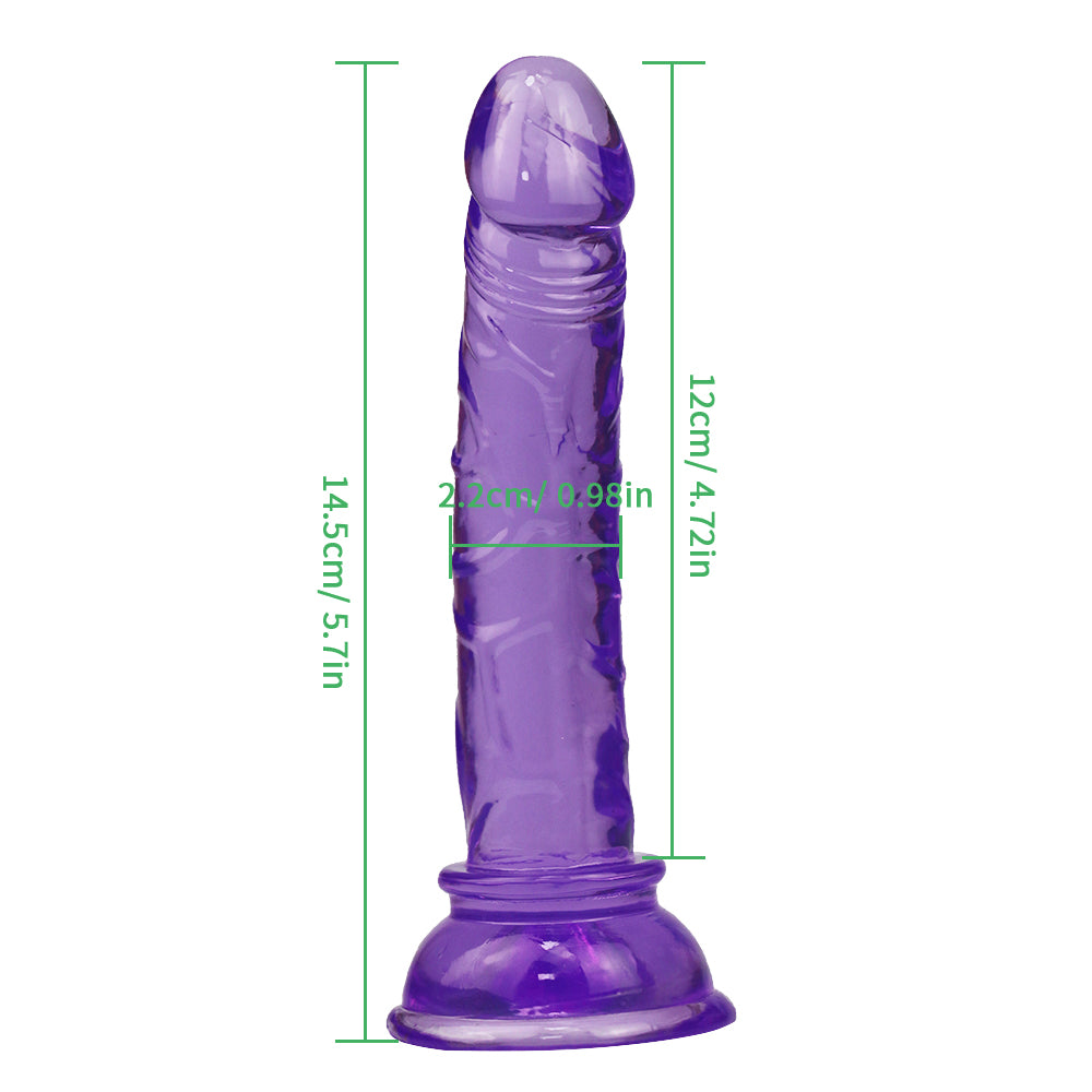 Dildo Beginner Jelly Tím 12cm Dễ Dùng Sâu[luxurytoy]​