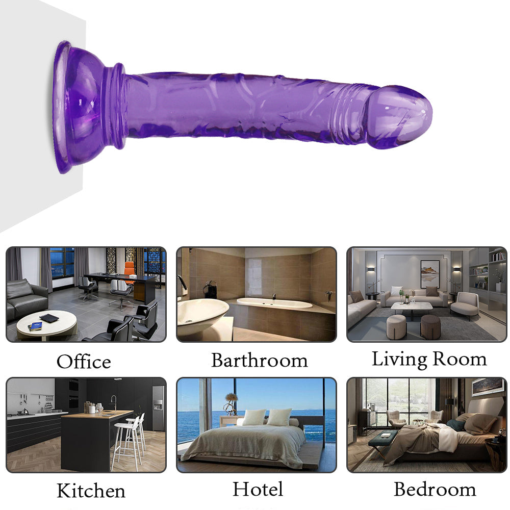 Dildo Beginner Jelly Tím 12cm Dễ Dùng Sâu[luxurytoy]​