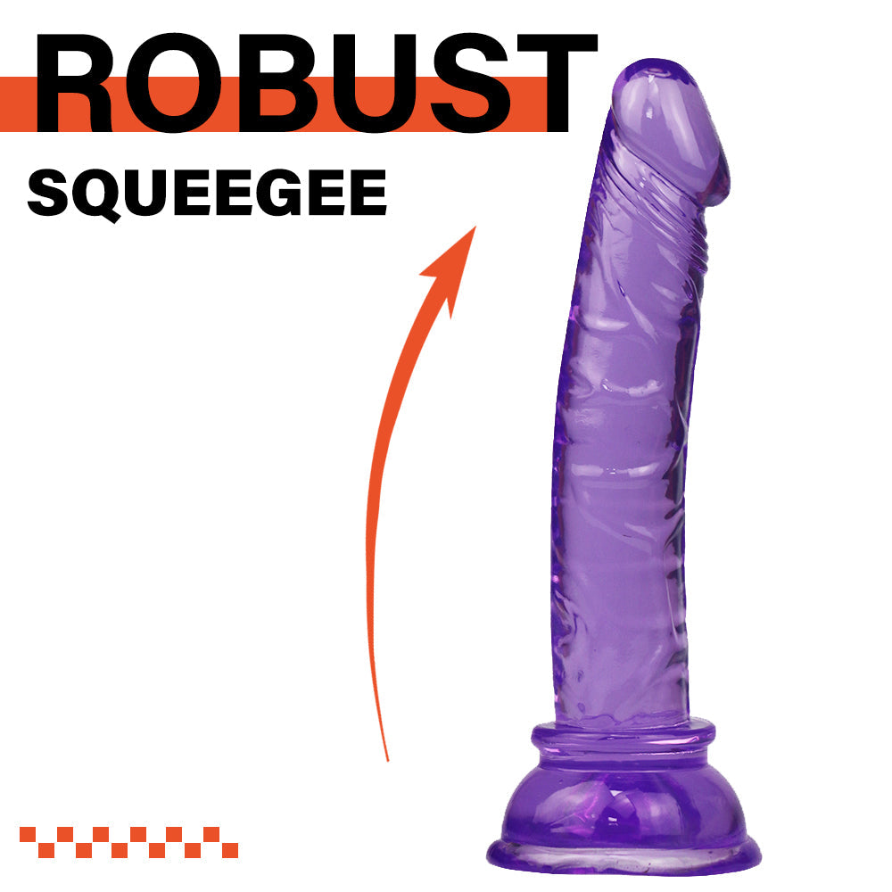 Dildo Beginner Jelly Tím 12cm Dễ Dùng Sâu[luxurytoy]​