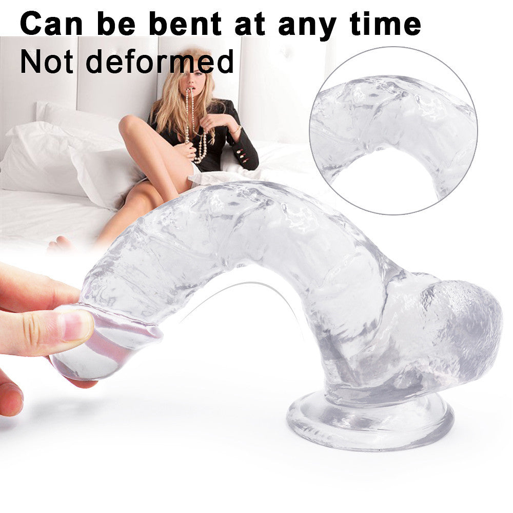 Jelly Dildo 9Inch Đầu To Gân Kháng Cự Mạnh