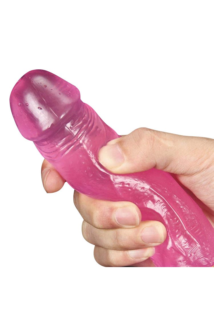 Soft Jelly Dildo Hồng Beginner Mềm Thực Tế Dễ Dùng Siêu Vui