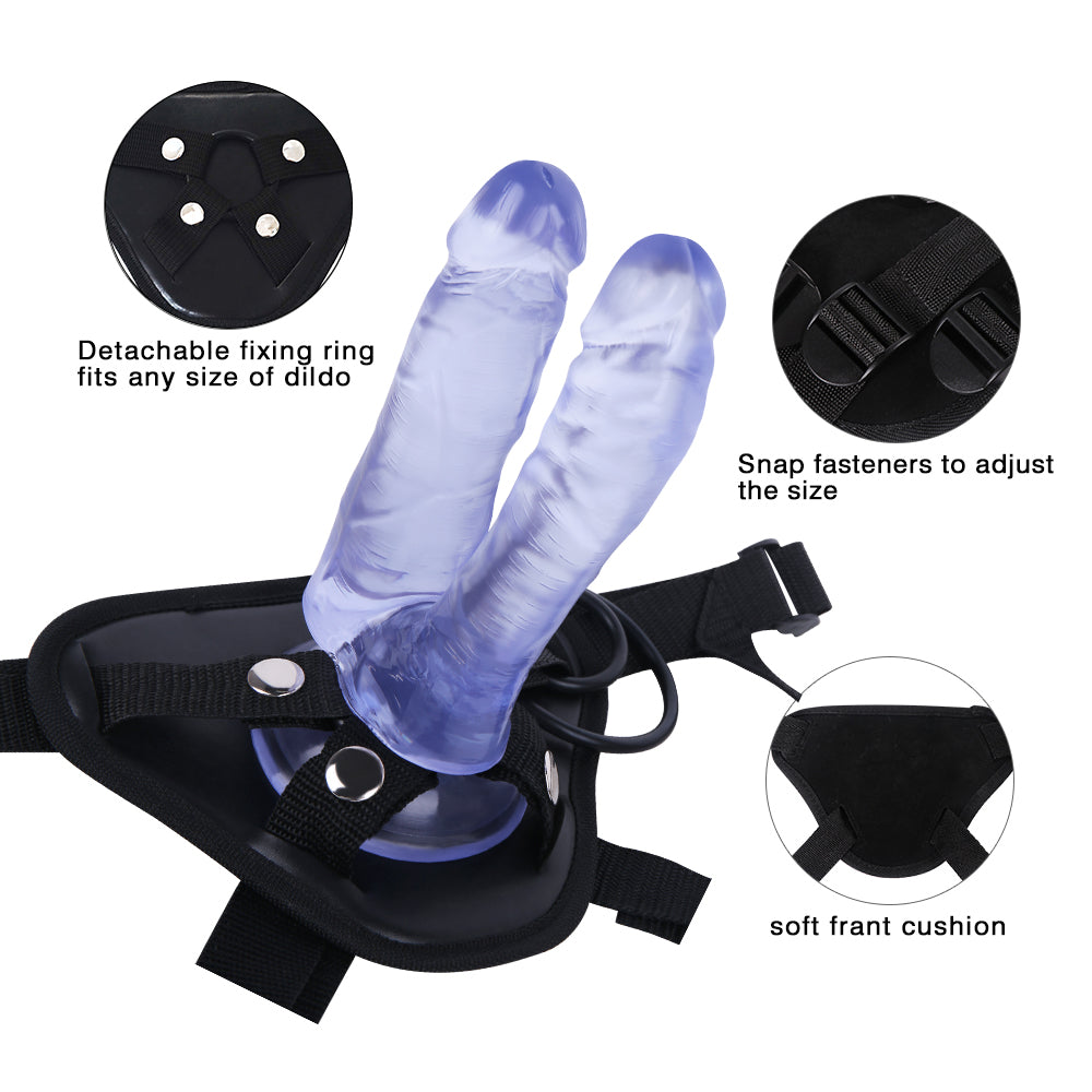 Strap On Jelly Xanh Đâm Đôi Gel Kích Thích Đỏm